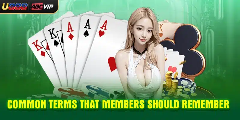 Common terms that members should remember