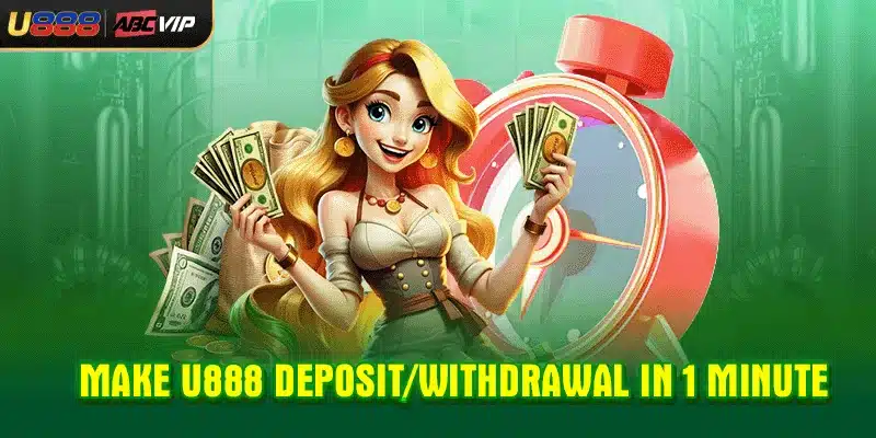 Make U888 deposit/withdrawal in 1 minute