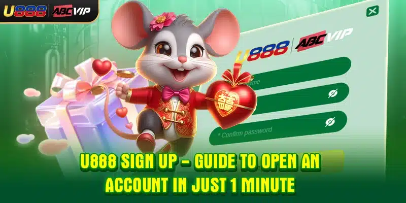 U888 sign up process on website in 4 simple steps